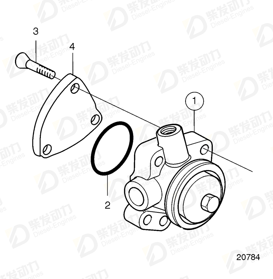 volvo penta Pump 21264822 Drawing volvo penta Pump 21264822 Drawing